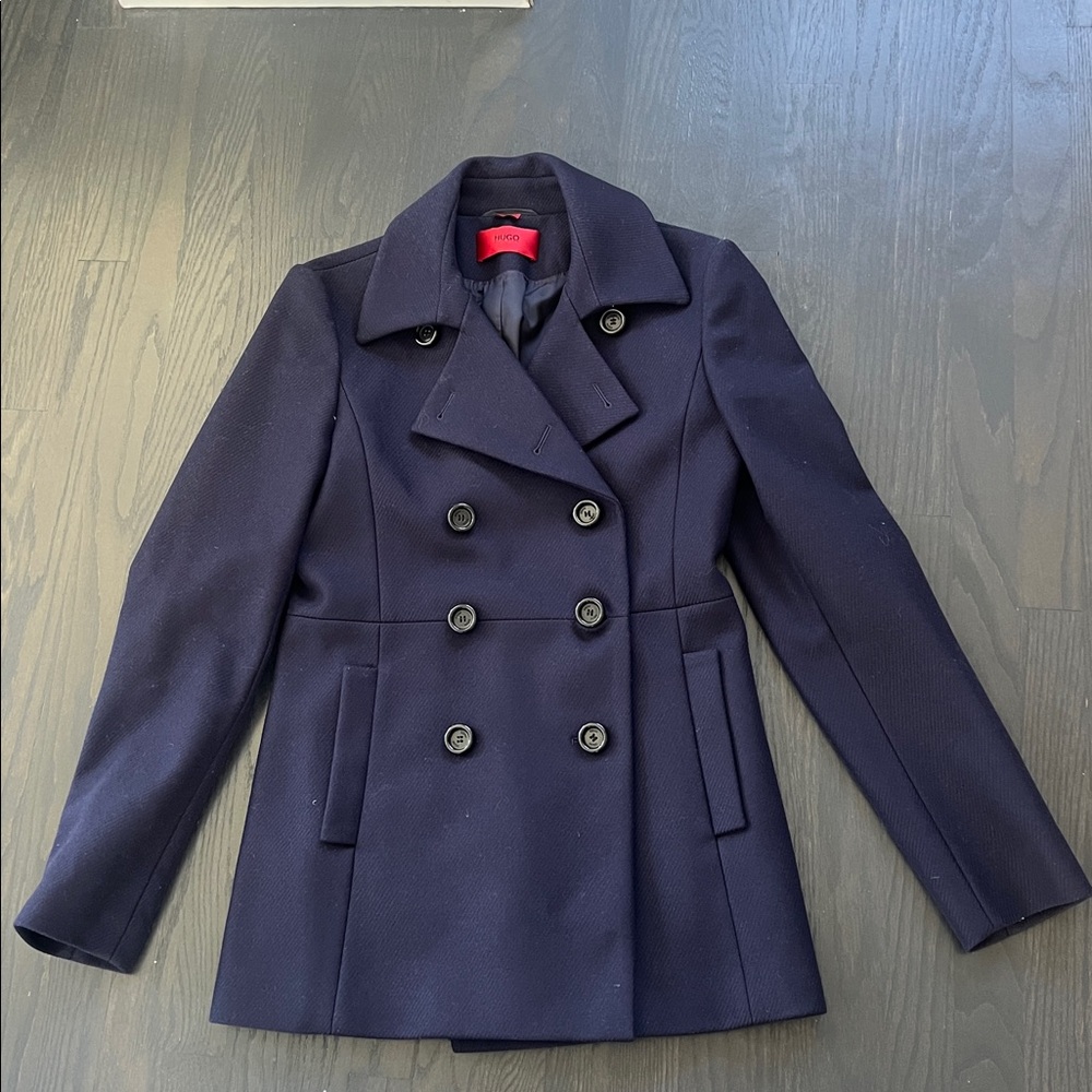 HUGO Dark Blue Peacoat